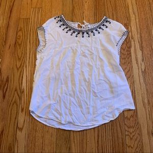 Blue Embroidered Blouse